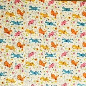 Colorful Bunny Faux Leather